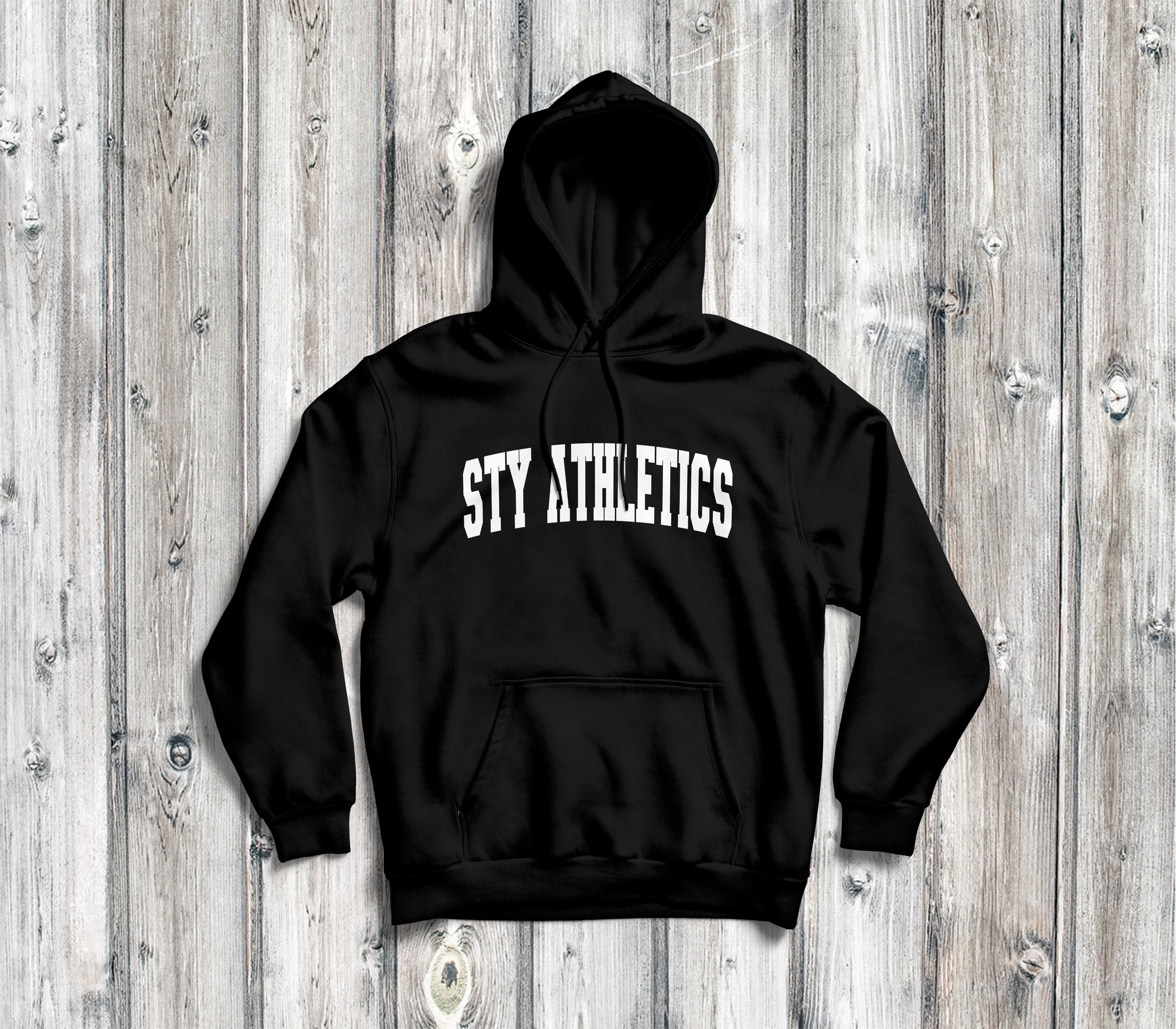 STY Black Varsity Hoodie – Sty Athletic Co.
