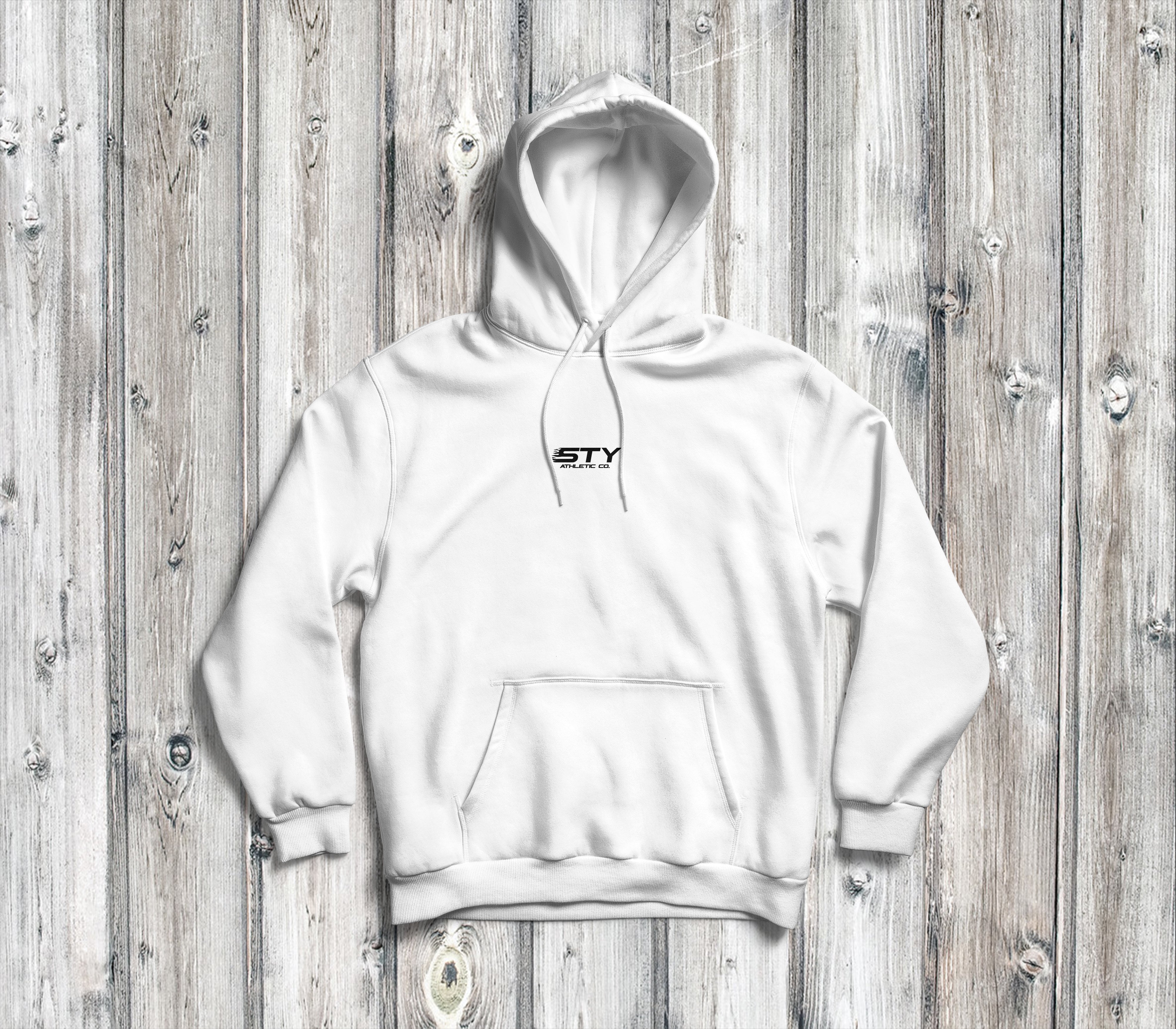Sty Racing Logo STY Logo White Hoodie – Sty Athletic Co.