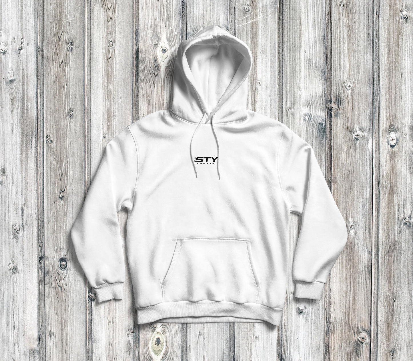 STY Logo White Hoodie
