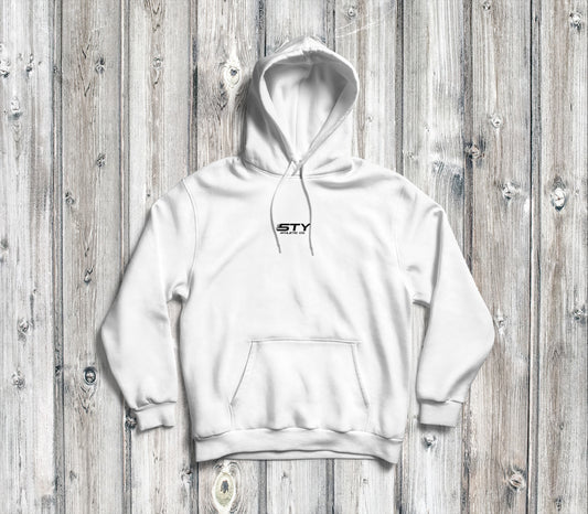 STY Logo White Hoodie